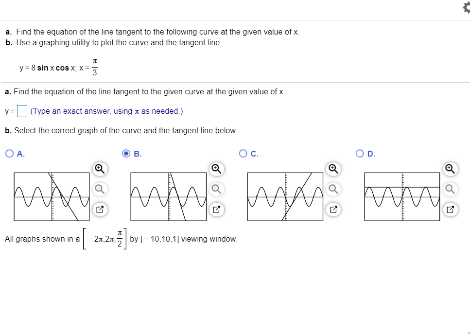 Solved a. Find the equation of the line tangent to the | Chegg.com