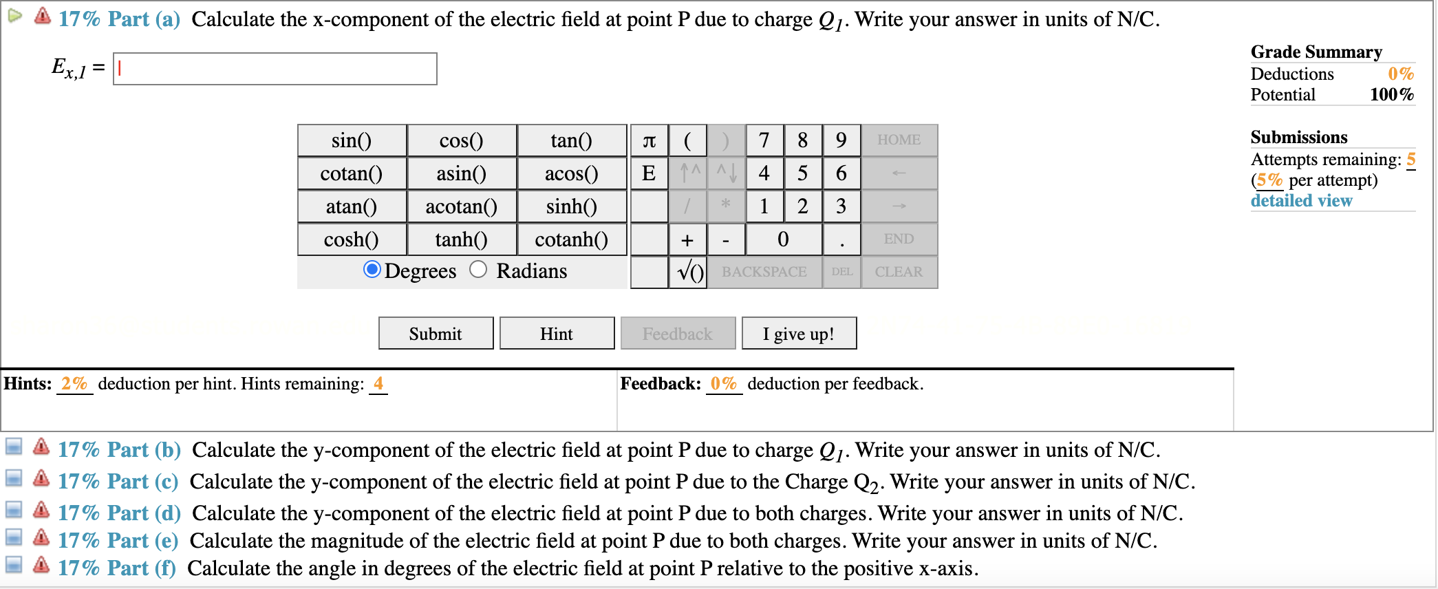 Solved A positive charge of magnitude Q1 = 0.75 nC | Chegg.com