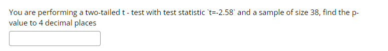 find p value for two tailed t test