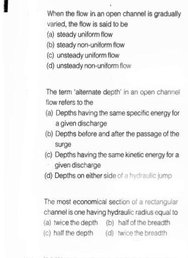 Solved When the flow in an open channel is gradually varied, | Chegg.com