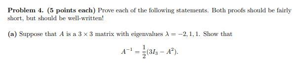 Solved Problem 4. (5 points each) Prove each of the | Chegg.com