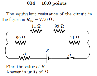 Solved The equivalent resistance of the circuit in the | Chegg.com