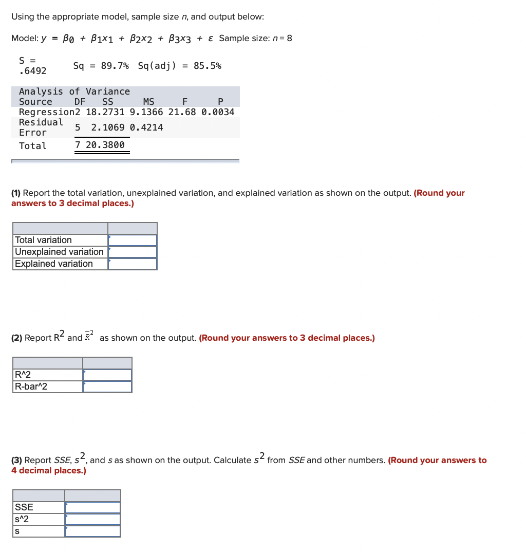 Solved Using the appropriate model, sample size n, and | Chegg.com