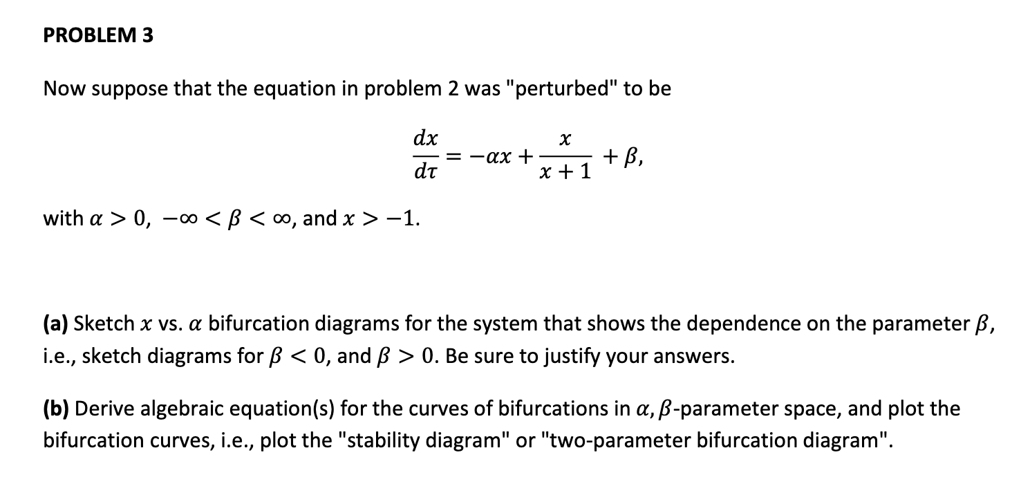 Problem 3 Now Suppose That The Equation In Problem Chegg Com