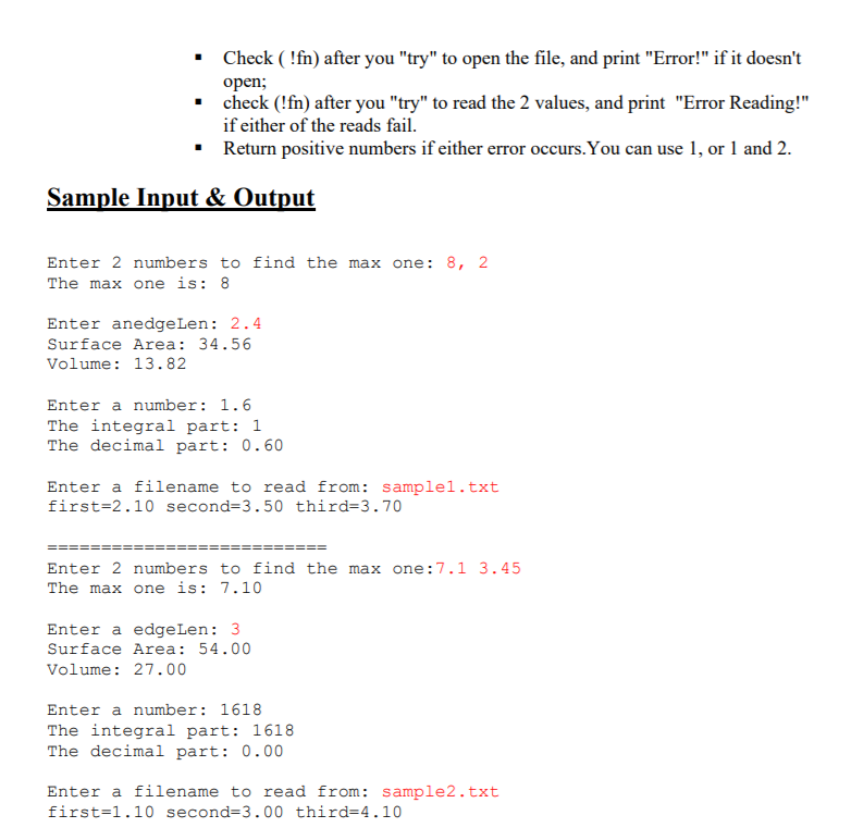 Solved In This Exercise, You Get Practice Writing Functions | Chegg.com