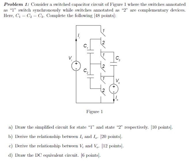 Solved Problem 1: Consider a switched capacitor circuit of | Chegg.com