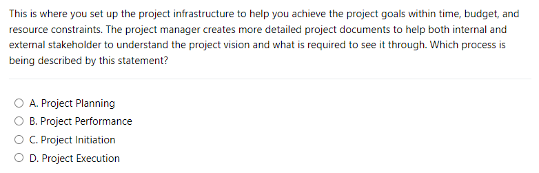 Solved This is where you set up the project infrastructure | Chegg.com