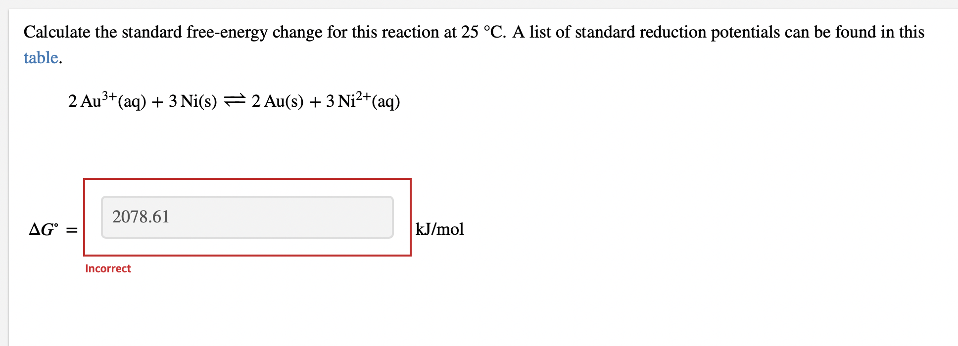 Solved Calculate the standard free-energy change for this | Chegg.com