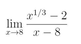 Solved c1/3 – 2 lim – 2 zy8 X c - 8 | Chegg.com