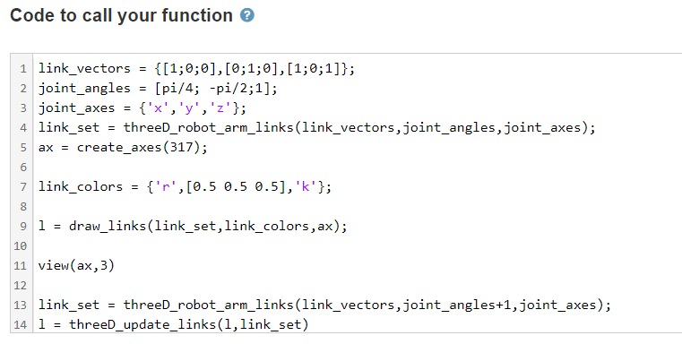 Update the surface plots of a set of 3D links for | Chegg.com