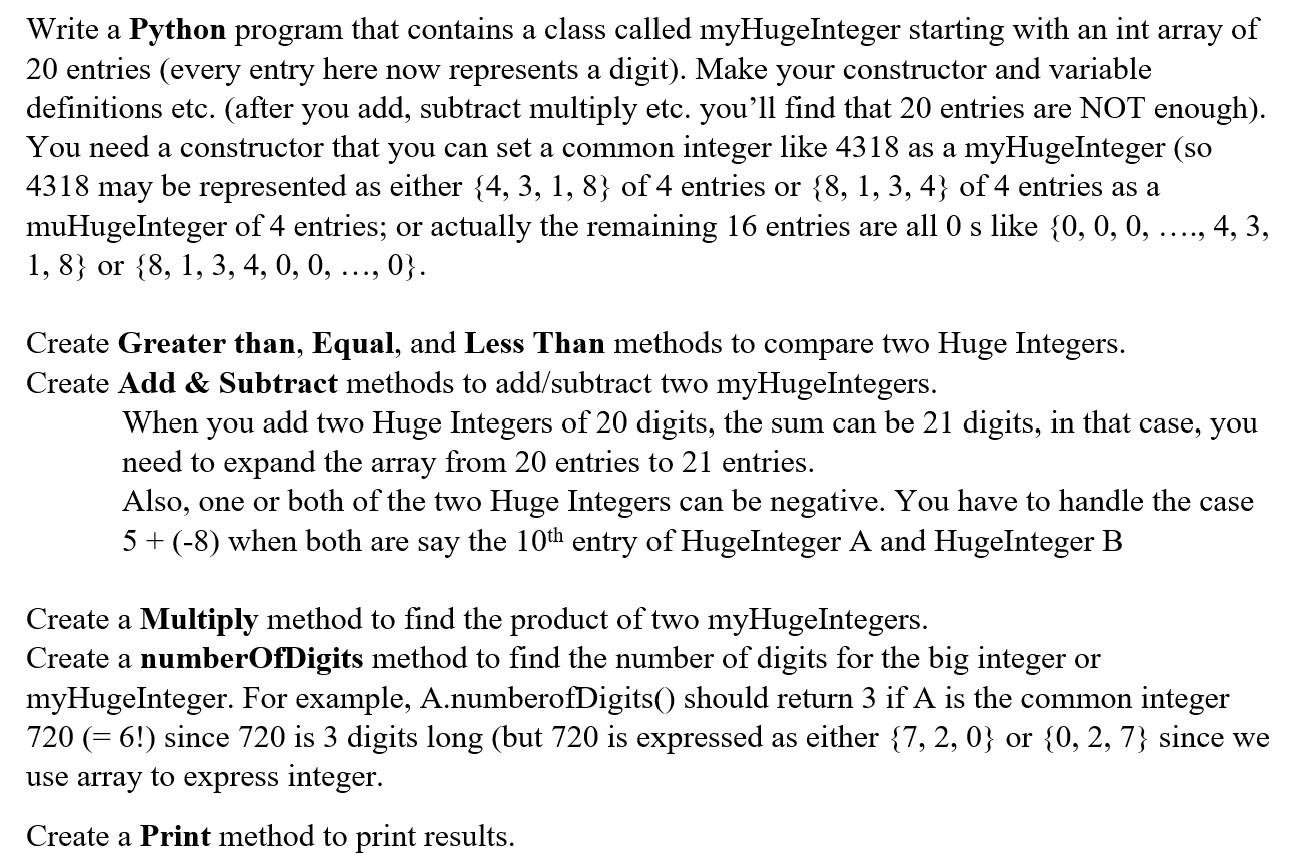 Solved Write a Python program that contains a class called | Chegg.com