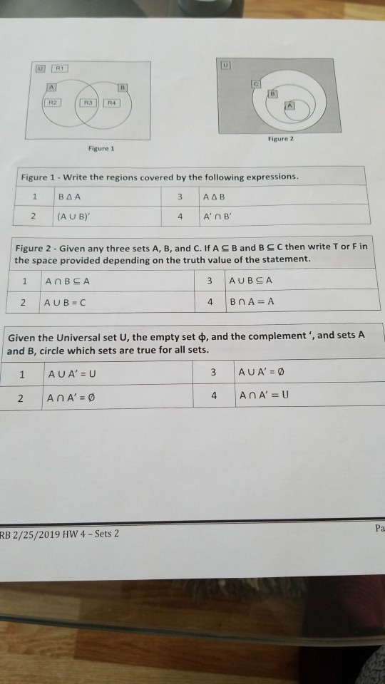 Solved 回し0 Figure 2 Figure 1 Figure 1 - Write the regions | Chegg.com