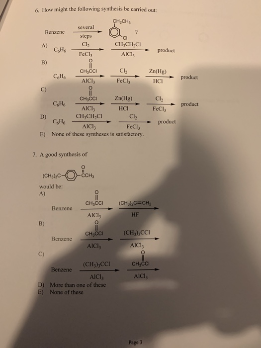 Solved 6. How Might The Following Synthesis Be Carried Out: | Chegg.com