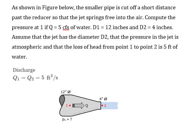 Solved As shown in Figure below, the smaller pipe is cut off | Chegg.com