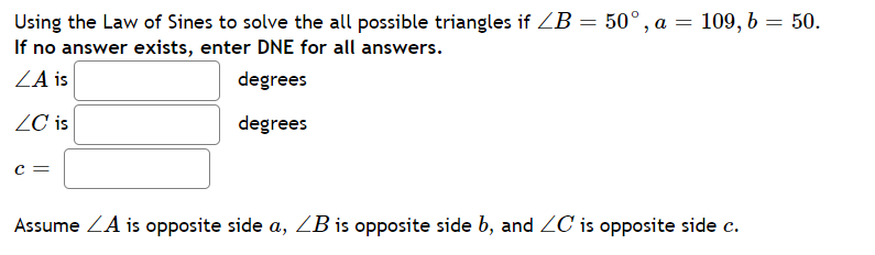 Solved Using The Law Of Sines To Solve The All Possible | Chegg.com