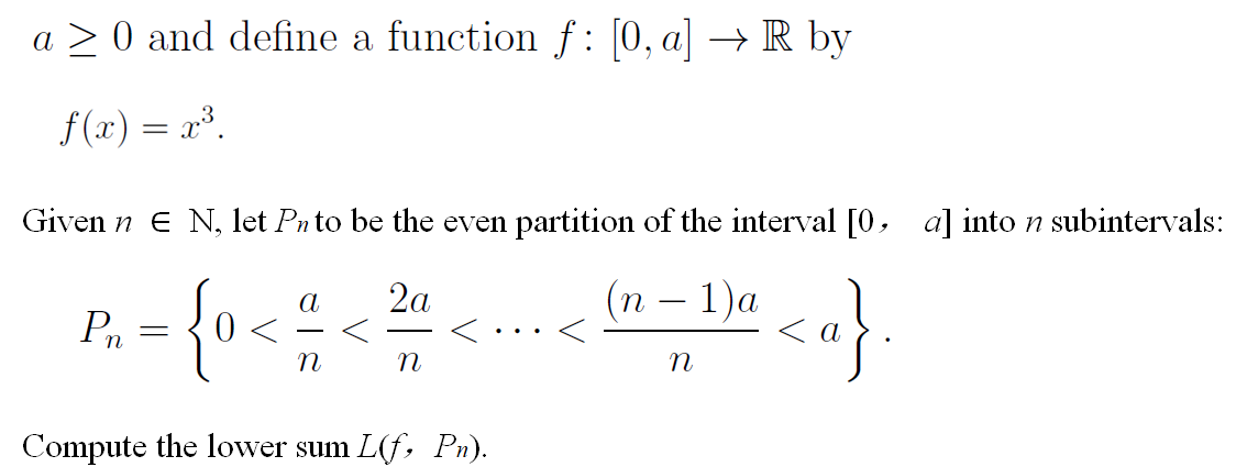 Solved a > 0 and define a function f : [0, a] → R by f(x) = | Chegg.com