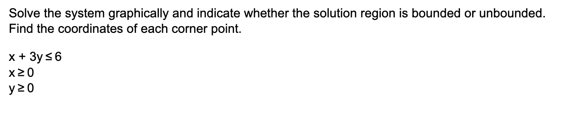 Solved Solve the system graphically and indicate whether the | Chegg.com