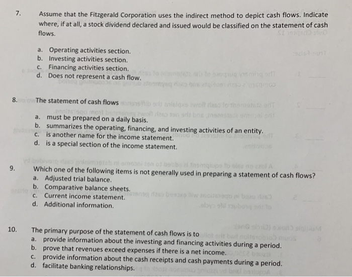 Solved Assume that the Fitzgerald Corporation uses the | Chegg.com