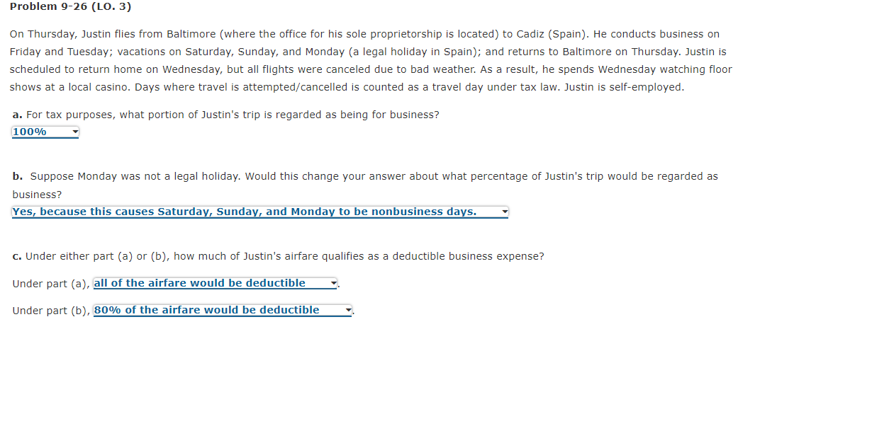 Solved Problem Lo On Thursday Justin Flies From Chegg Com