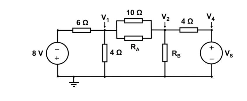 Solved Find V1 and V2 with respect to ground in the DC | Chegg.com