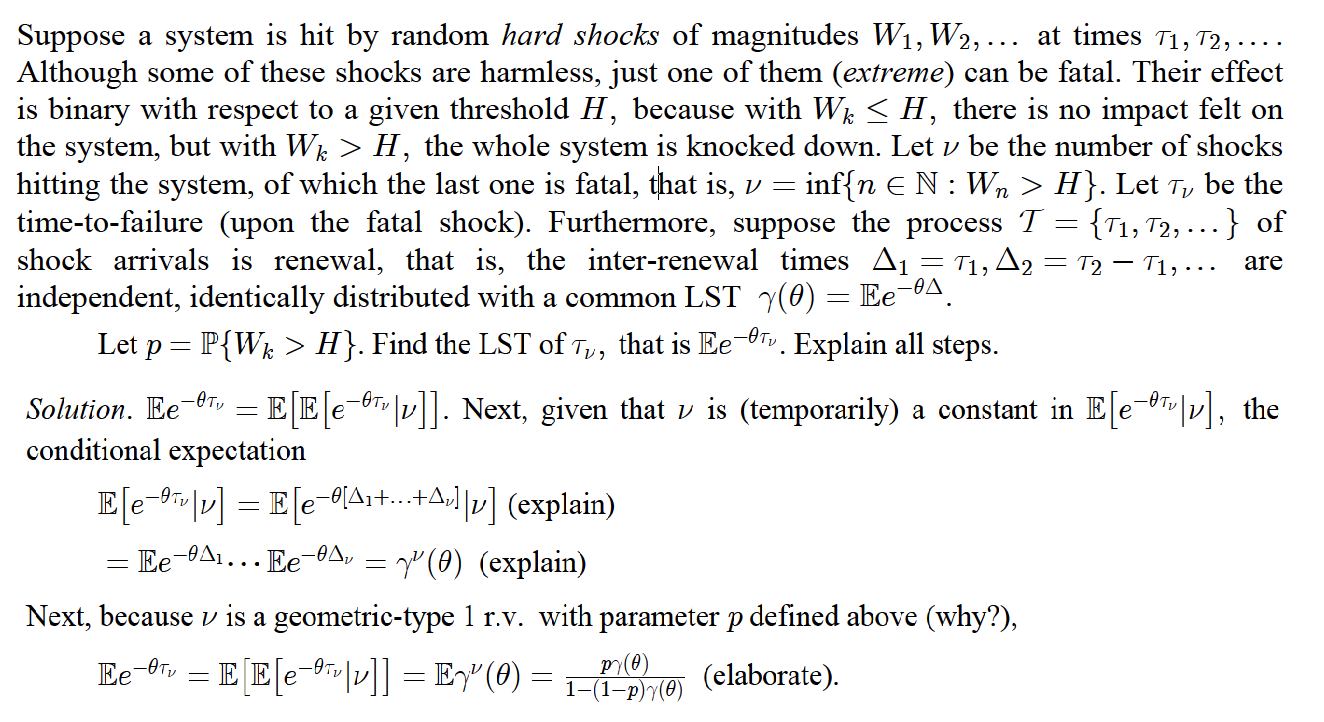 Suppose a system is hit by random hard shocks of | Chegg.com