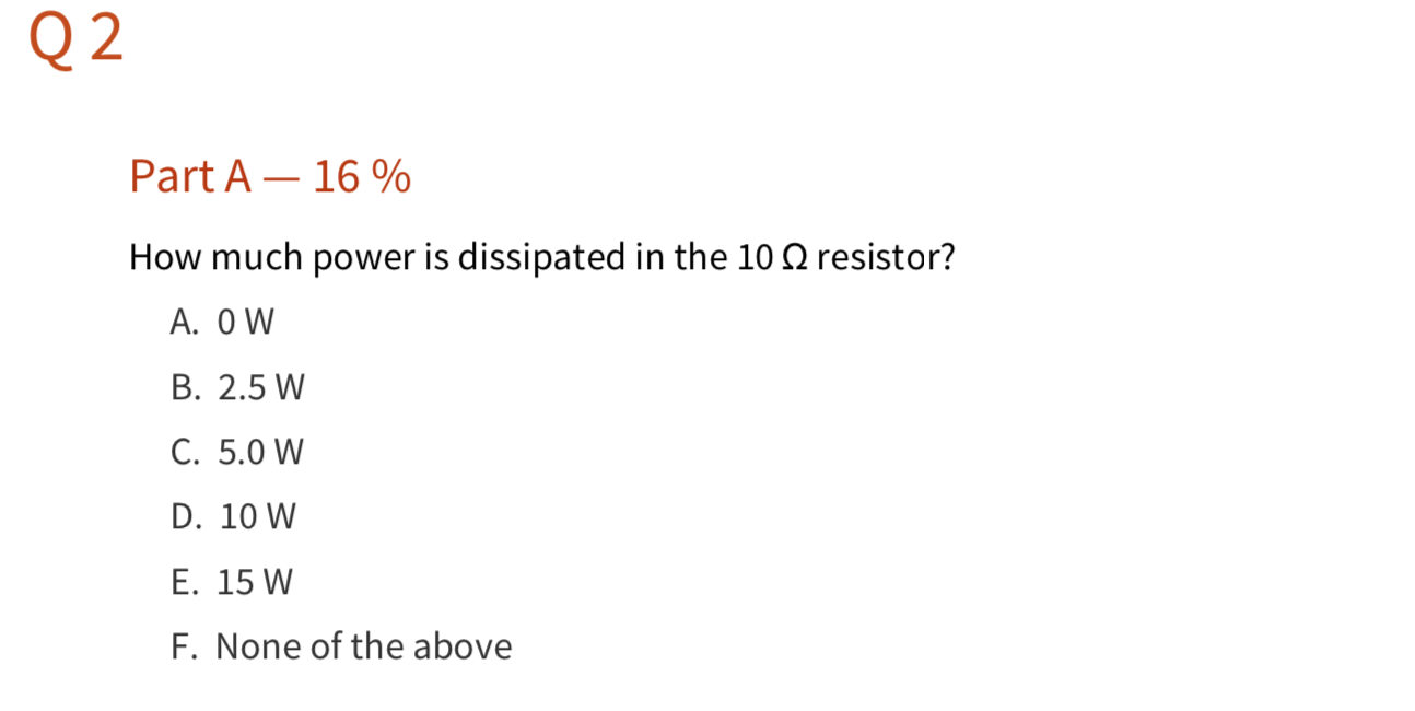 Solved Part A 17 Q1 and Q 2 refer to the following
