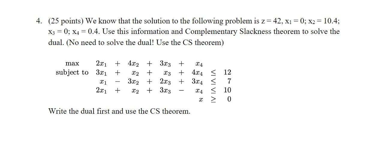 Solved ( 25 points) We know that the solution to the | Chegg.com