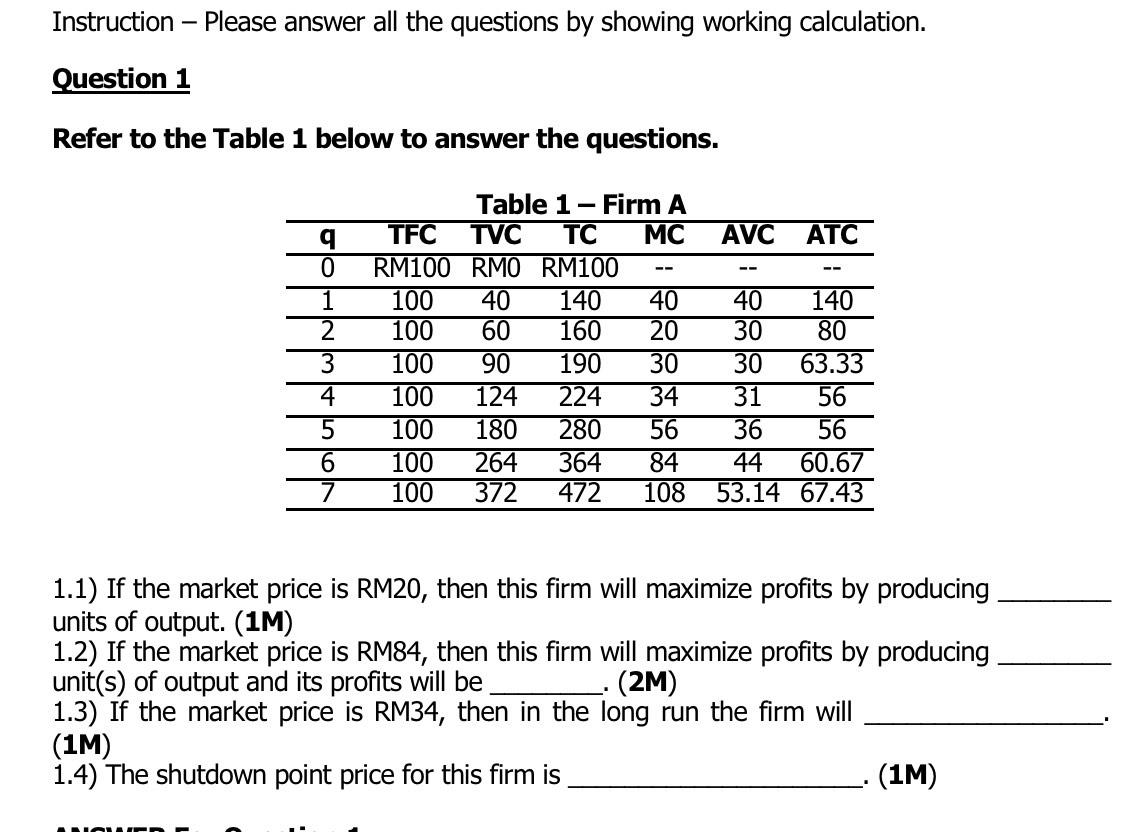 Solved Instruction - Please answer all the questions by | Chegg.com
