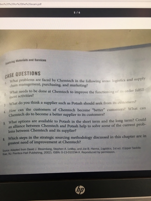 Solved CASE 13-1 Chemtech Inc. Established in 1980, | Chegg.com