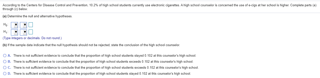 Solved According to the Centers for Disease Control and