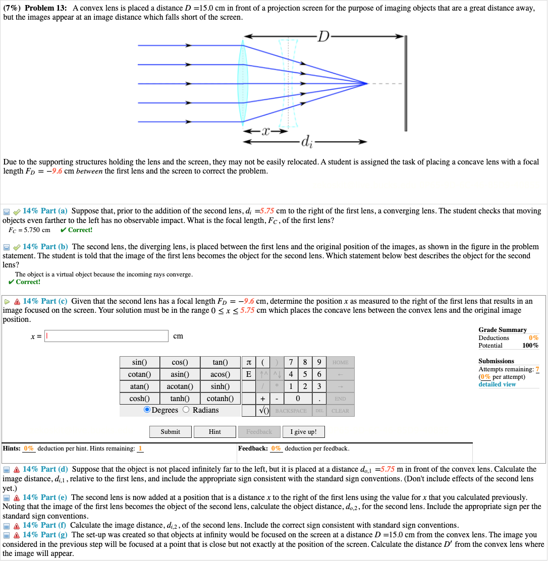 7-problem-13-a-convex-lens-is-placed-a-distance-chegg