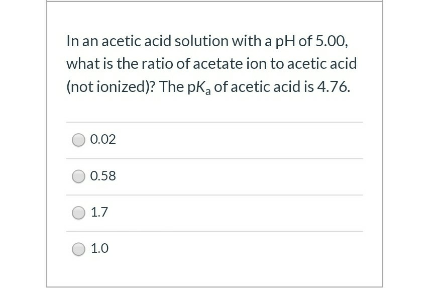 solved-in-an-acetic-acid-solution-with-a-ph-of-5-00-what-is-chegg