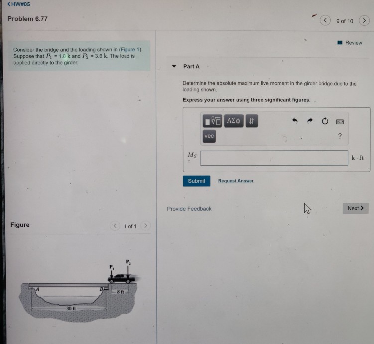 Solved A Review Consider the bridge and the loading shown | Chegg.com
