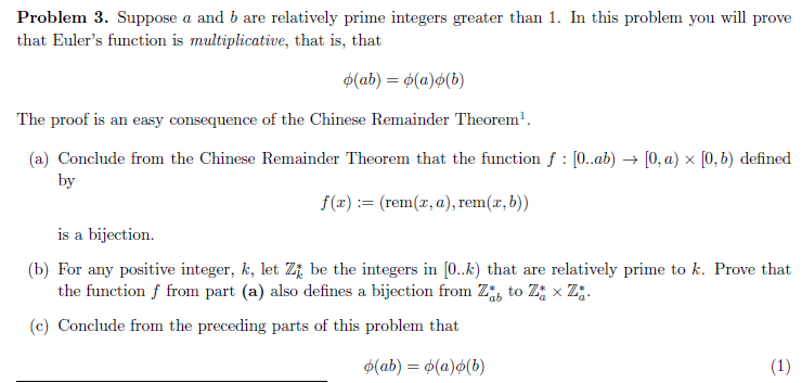 Solved Problem 3. Suppose a and b are relatively prime | Chegg.com