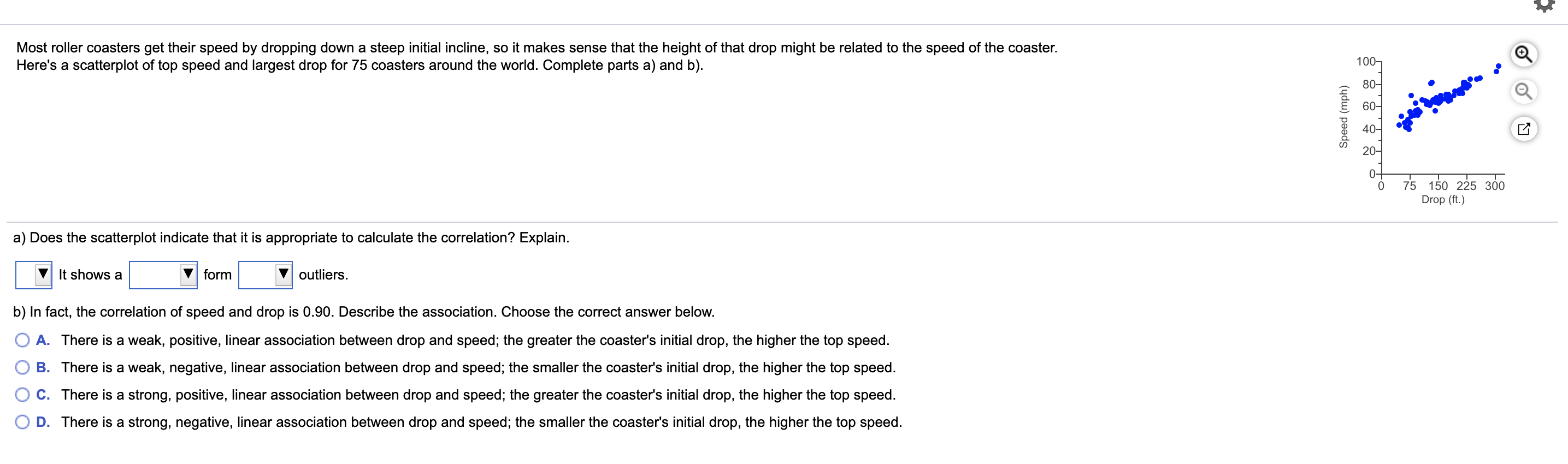 Solved Which type of coaster has a higher percentage of