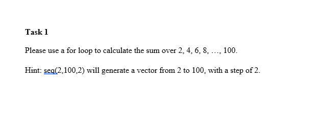 Solved Please use a for loop to calculate the sum over | Chegg.com