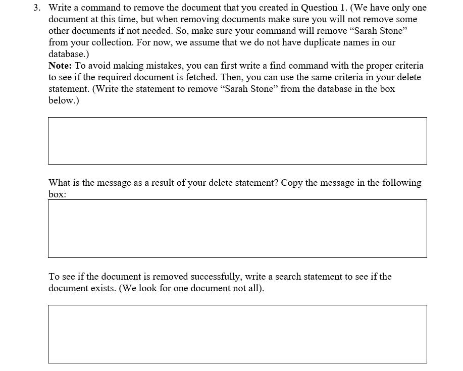 Solved Tasks 1. In this question you create a new database | Chegg.com