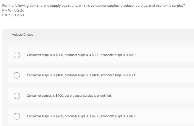 solved-for-the-following-demand-and-supply-equations-what-chegg