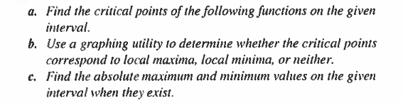 Solved a. Find the critical points of the following | Chegg.com
