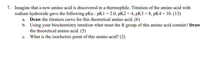 Solved 7. Imagine That A New Amino Acid Is Discovered In A | Chegg.com