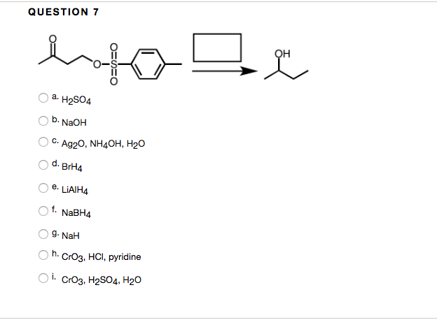 CrO3, HCl, pyridine O. Cro3, H.