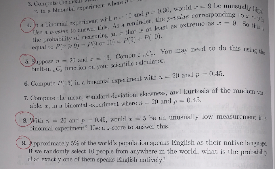 Solved 4.4 Binomial Experiments Scott Guth PLEASE ANSWER | Chegg.com