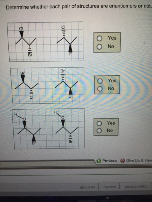 Solved Determine Whether Each Pair Of Structures Are | Chegg.com