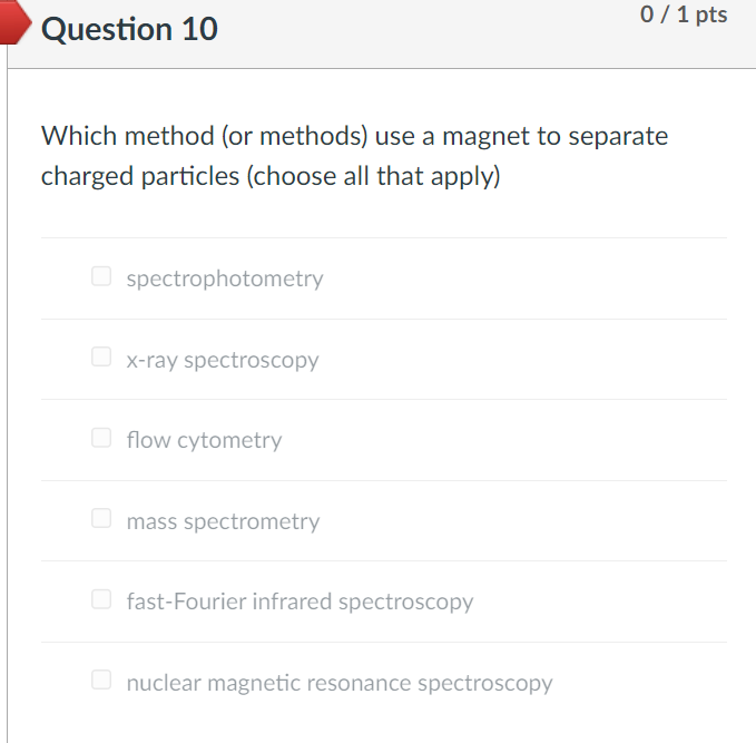 Solved Which method (or methods) use a to separate