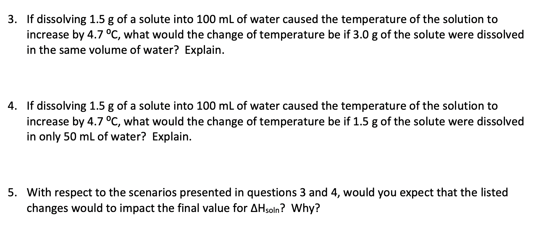 Solved If dissolving 1.5 g of a solute into 100 mL of water | Chegg.com
