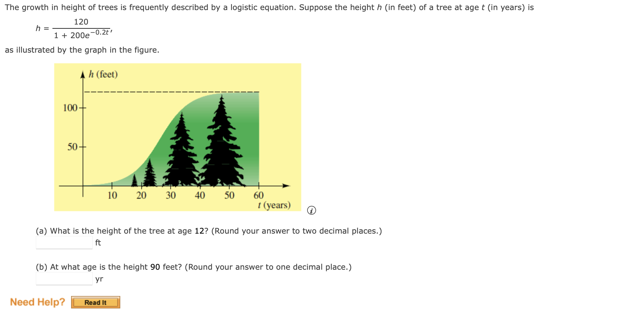 solved-the-growth-in-height-of-trees-is-frequently-described-chegg