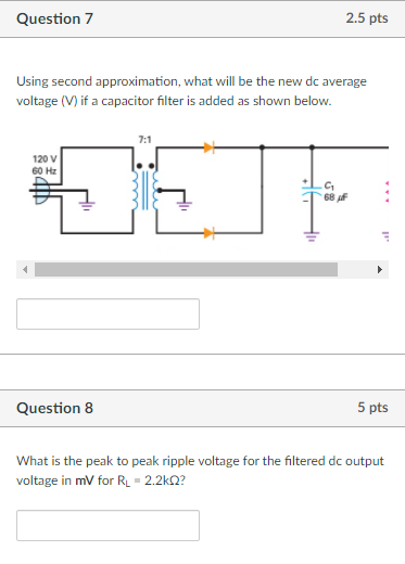 Solved Question 7 2.5 pts Using second approximation, what | Chegg.com