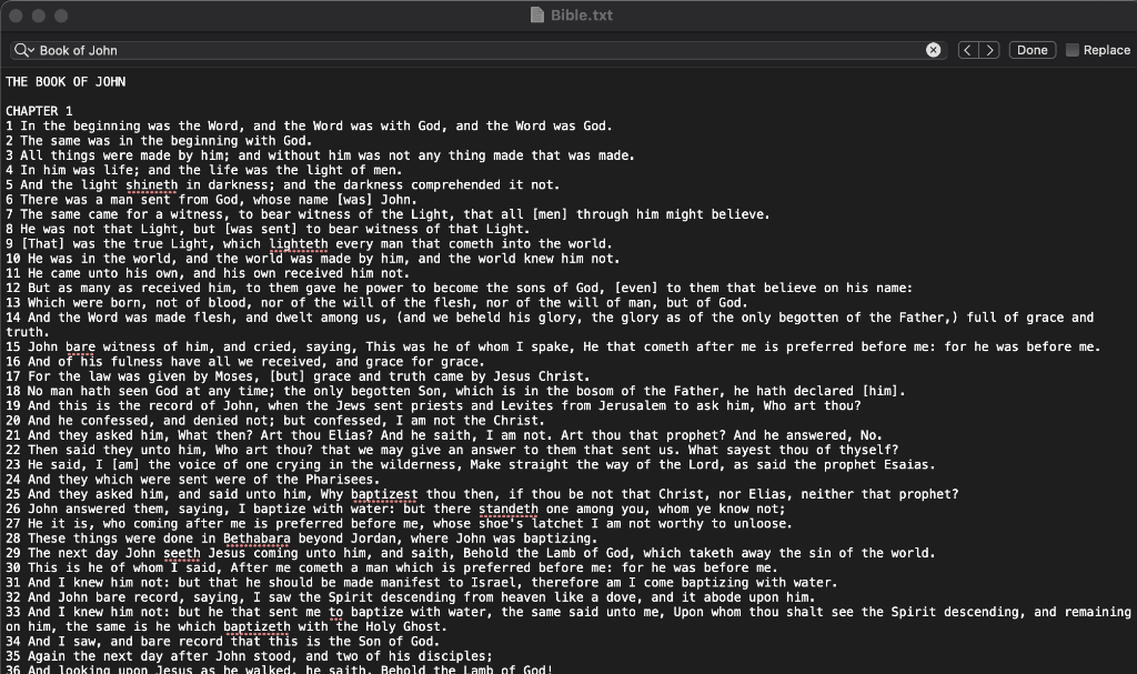 Solved Develop a Python program which, when given a Bible | Chegg.com