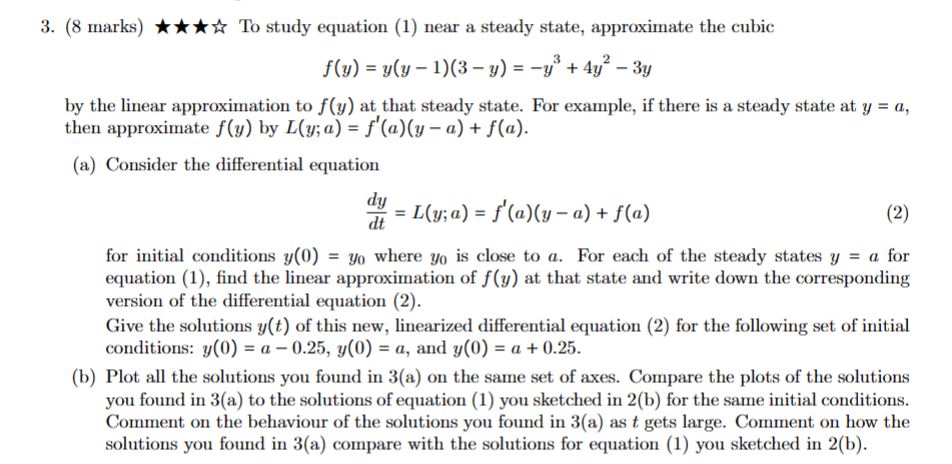 Solved f(y)=y(y−1)(3−y)=−y3+4y2−3y by the linear | Chegg.com