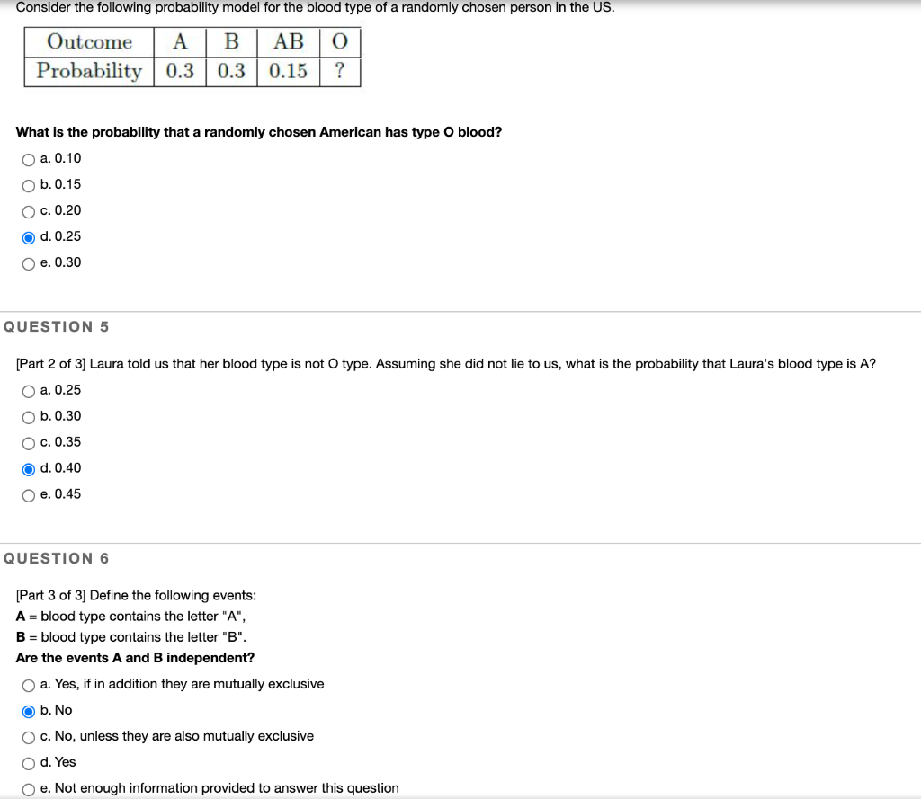 Solved Consider The Following Probability Model For The B Chegg Com